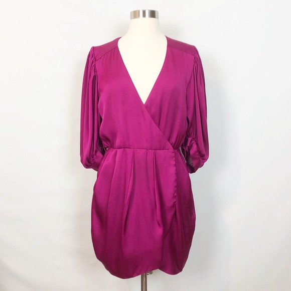 Acne Studios Dresses & Skirts - Acne Studios LouLou Satin Wrap Front Dress 38